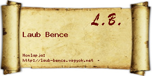 Laub Bence névjegykártya